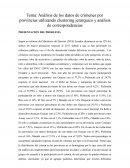 Análisis de los datos de crímenes por provincias utilizando clustering jerárquico y análisis de correspondencias
