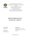 DISEÑOS TÉRMICOS DE LOS RECIPIENTES A PRESIÓN