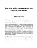 Prncipales causas del rezago educativo en México