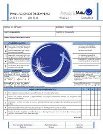 Evaluacion de desempeño. Página 1