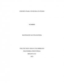 PRIMERA ENTREGA MATEMATICAS FINANCIERA. Página 1