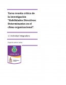 Habilidades Directivas: Determinantes en el clima organizacional