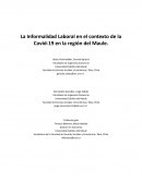 La Informalidad Laboral en el contexto de la Covid-19 en la región del Maule