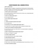 GENERO EPICO, CUESTIONARIO