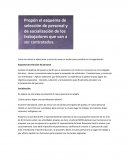 ESQUEMA DE SELECCION DE PERSONAL Y SOCIALIZACION