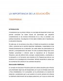 LA IMPORTANCIA DE LA EDUCACION TEMPRANA