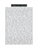 El objeto de la filosofía
