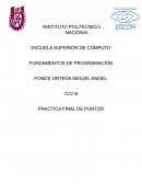Calculo de operaciones con puntos en lenguaje c
