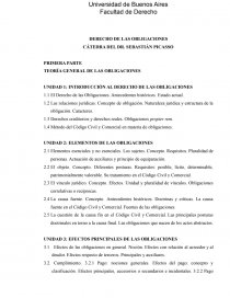 TEORÍA GENERAL DE LAS OBLIGACIONES. Página 1