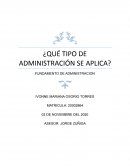 ¿Qué tipo de administración se aplica? Justificación de principios de FAYOL
