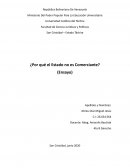 ¿Por qué el Estado no es Comerciante?