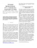 TITANIO BIOMATERIAL EN LA MEDICINA