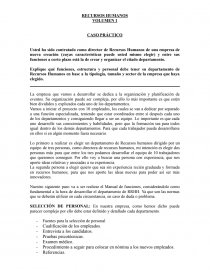 RECURSOS HUMANOS. CASO PRÁCTICO. Página 1