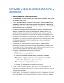 Entrevista y tipos de análisis topográfico y funcional