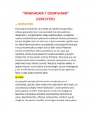 Conceptos Innovación y Creatividad