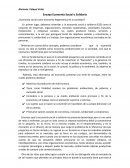 Ensayo Economía Social o Solidaria