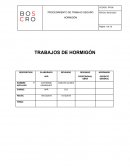 PROCEDIMIENTO DE TRABAJO SEGURO. HORMIGÓN
