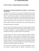 Declaración del propósito específico del orador y la idea central del discurso