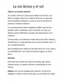 La vía láctea y el sol ¿Qué es un cuerpo cósmico?