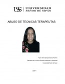 ABUSO DE TECNICAS TERAPEUTAS