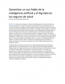 Garantizar un uso fiable de la inteligencia artificial y el big data en los seguros de salud