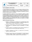 POLITÍCA AMBIENTAL INSTITUCIONAL