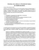 PROCESAL CIVIL. MÓDULO II: PROCESOS DE FAMILIA