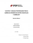 Aceites y grasas propiedades físico- químicas diferencias entre vegetales y animales
