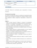 Actividad. Diseño de actividades para comprender el tiempo histórico