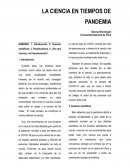 La Ciencia en Tiempos de Pandemia