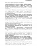 Síntesis Capitulo 1: Teorías organizacionales y administración