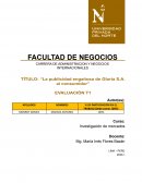 La publicidad engañosa de Gloria S.A. al consumidor