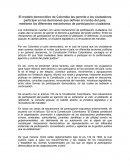 El modelo democrático de Colombia