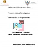 Fundamentos de investigación Entrevista a un profesionista