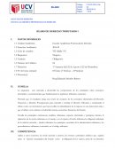 SÍLABO DE DERECHO TRIBUTARIO I