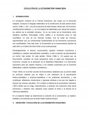 EVOLUCIÓN DE LA ECONOMETRÍA FINANCIERA