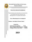 Determinantes más relevantes en el crecimiento de las MYPES del sector textil de Lima Metropolitana en el periodo 2015-2019