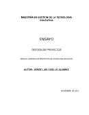 IMPORTANCIA DE LOS PROYECTOS Y LOS PLANES DE GESTION EN LA EDUCACIÓN