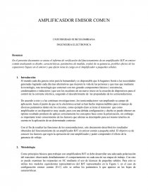 AMPLIFICADOR EMISOR COMUN. Página 1