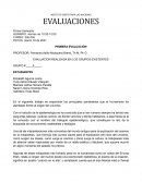 EVALUACION GENESISIS Y CREACIÓN