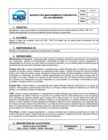 INTRUCTIVO MANTENIMIENTO. Página 1