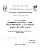 Programa de Alimentación Escolar y Hábitos Alimentarios en los estudiantes de educación media general