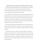 Importancia del proceso de comunicación en los ámbitos, familiar, social y laboral