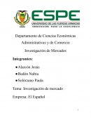 Investigación de mercado . Empresa: El Español