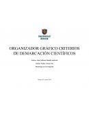 ORGANIZADOR GRÁFICO CRITERIOS DE DEMARCACIÓN CIENTÍFICOS