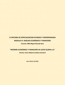 INFORME ECONOMICO FINANCIERO LECHE GLORIA. Página 1