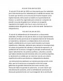 Análisis comparativo de las actas del 19 de abril de 1810 y del 5 de julio de 1811