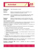 TALLER PRESUPUESTO Y CONTROL