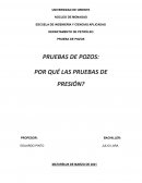 PRUEBAS DE POZOS: POR QUÉ LAS PRUEBAS DE PRESIÓN?