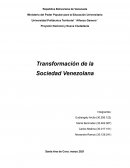 Proyecto Nacional y Nueva Ciudadanía Transformación de la Sociedad Venezolana